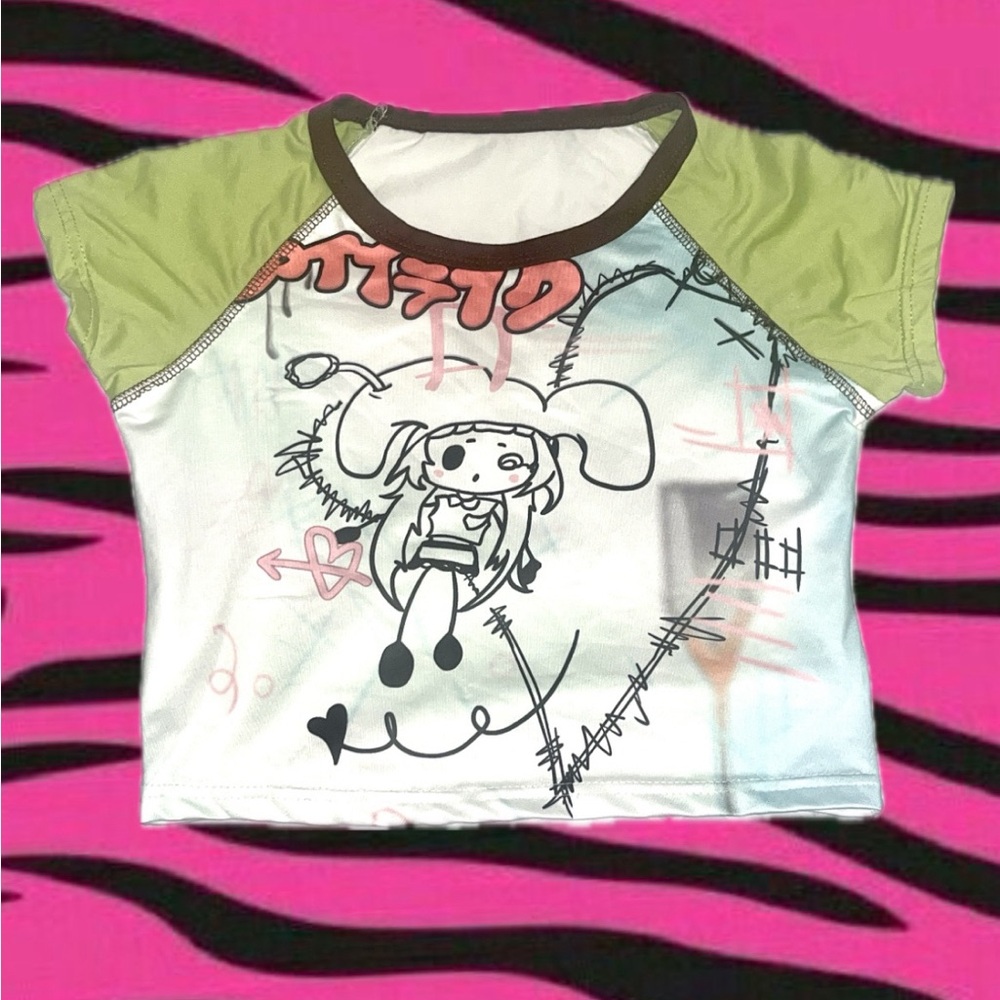 Kawaii taobao crop top tee